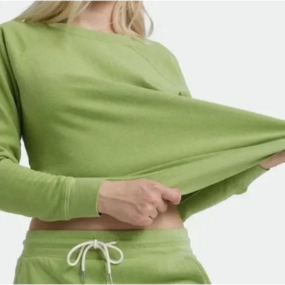 Nwt Mate The Label Green Organic Terry Raglan Sweatshirt - 1x